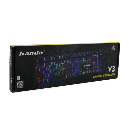 Tastatura gejmerska zicna crna V3 BANDA