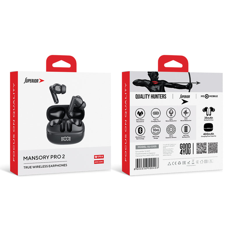 Slusalice bluetooth Superior Mansory Pro 2 ANC+ENC