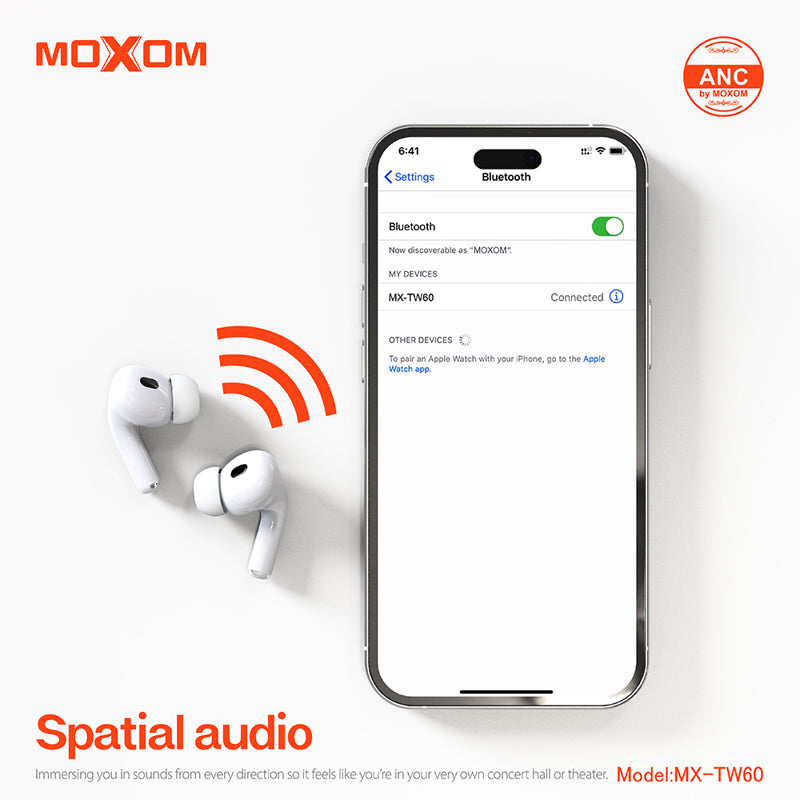 Slusalice bluetooth Moxom MX-TW60 ANC