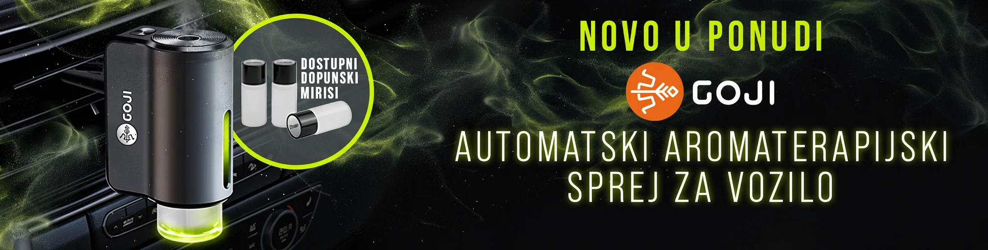 goji aromatizer novo miris za auto