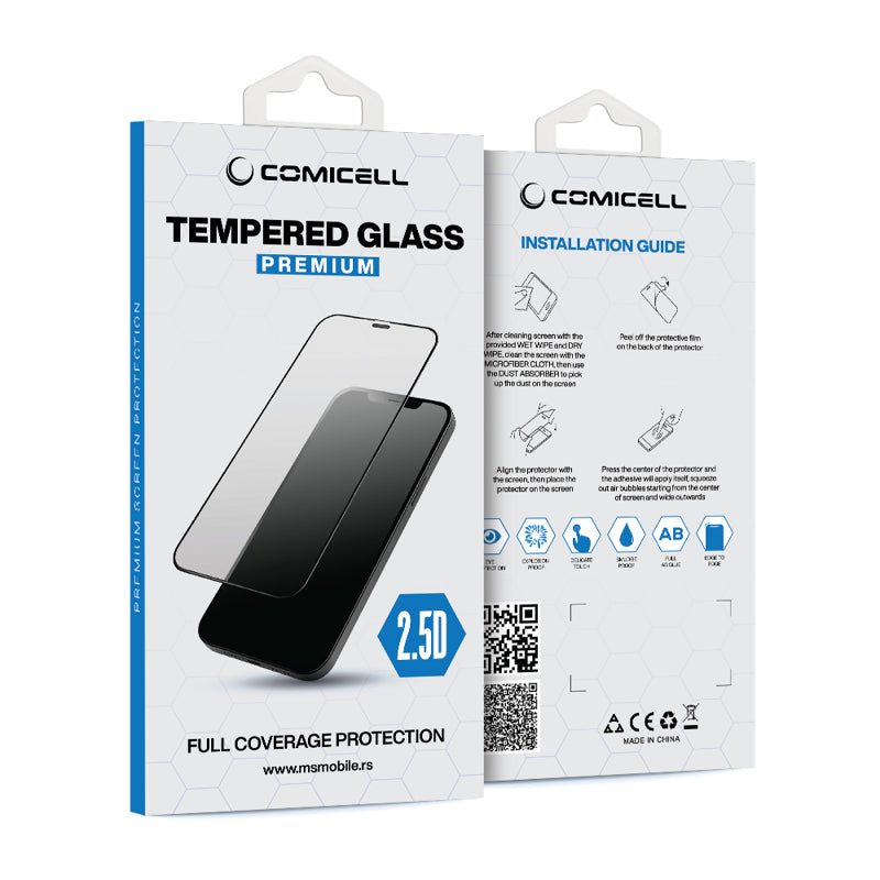 GLASS 2.5D za iPhone 15 Pro (6.1) crna