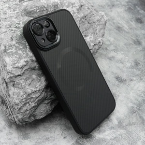 Futrola CARBON MagSafe za iPhone 14 (6.1) crna (small camera)