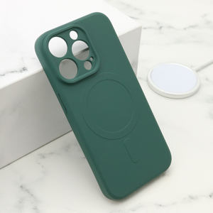 Futrola VELVET TOUCH MagSafe za iPhone 15 Pro (6.1) tamno zelena