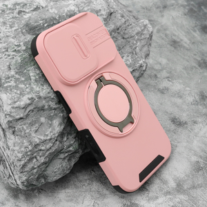 Futrola DEFENDER CAMSHIELD za iPhone 15 Pro (6.1) roze
