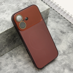 Futrola COLOR METAL MagSafe II za iPhone 16 (6.1) dark cherry