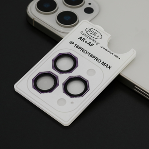 Folija za zastitu kamere OCTAGON DIAMOND za iPhone 16 Pro (6.3)/16 Pro Max (6.9) ljubicasta