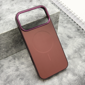 Futrola COLOR METAL MagSafe za iPhone 17 Pro Max (6.9)/iPhone 18 Pro Max (6.9) dark cherry (big camera)