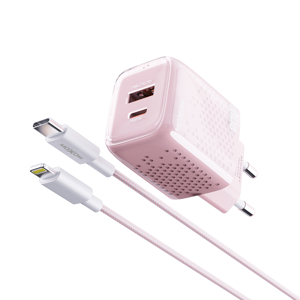 Kucni punjac Moxom MX-HC206 18W FAST PD 20W Type C na lightning pink