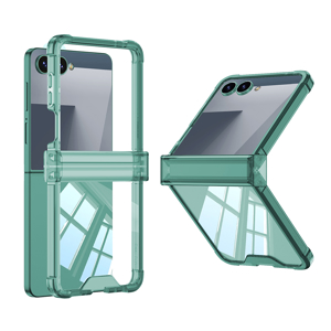Futrola TRANSPARENT COLOR LINE za Samsung F751B Galaxy Z Flip 7 5G zelena (GKK case)