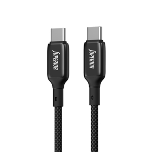 USB data kabal Superior SU-K105 Cink 60W 3A Type C na Type C 1m crni