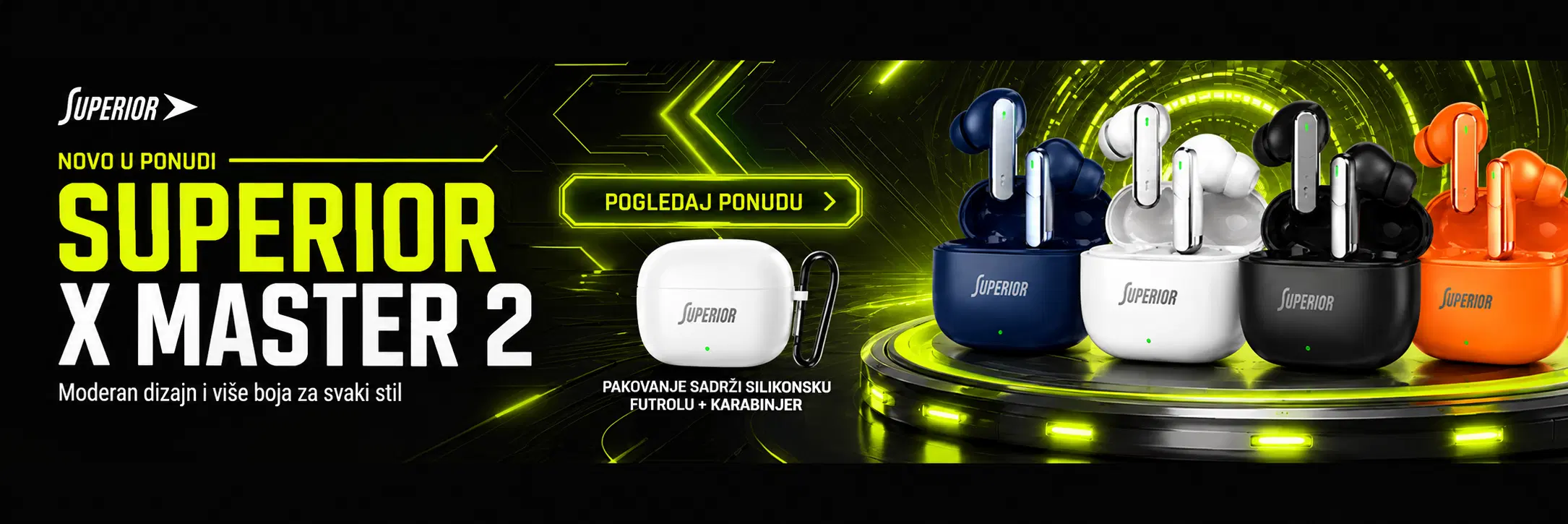 Superior slusalice poklon futrola